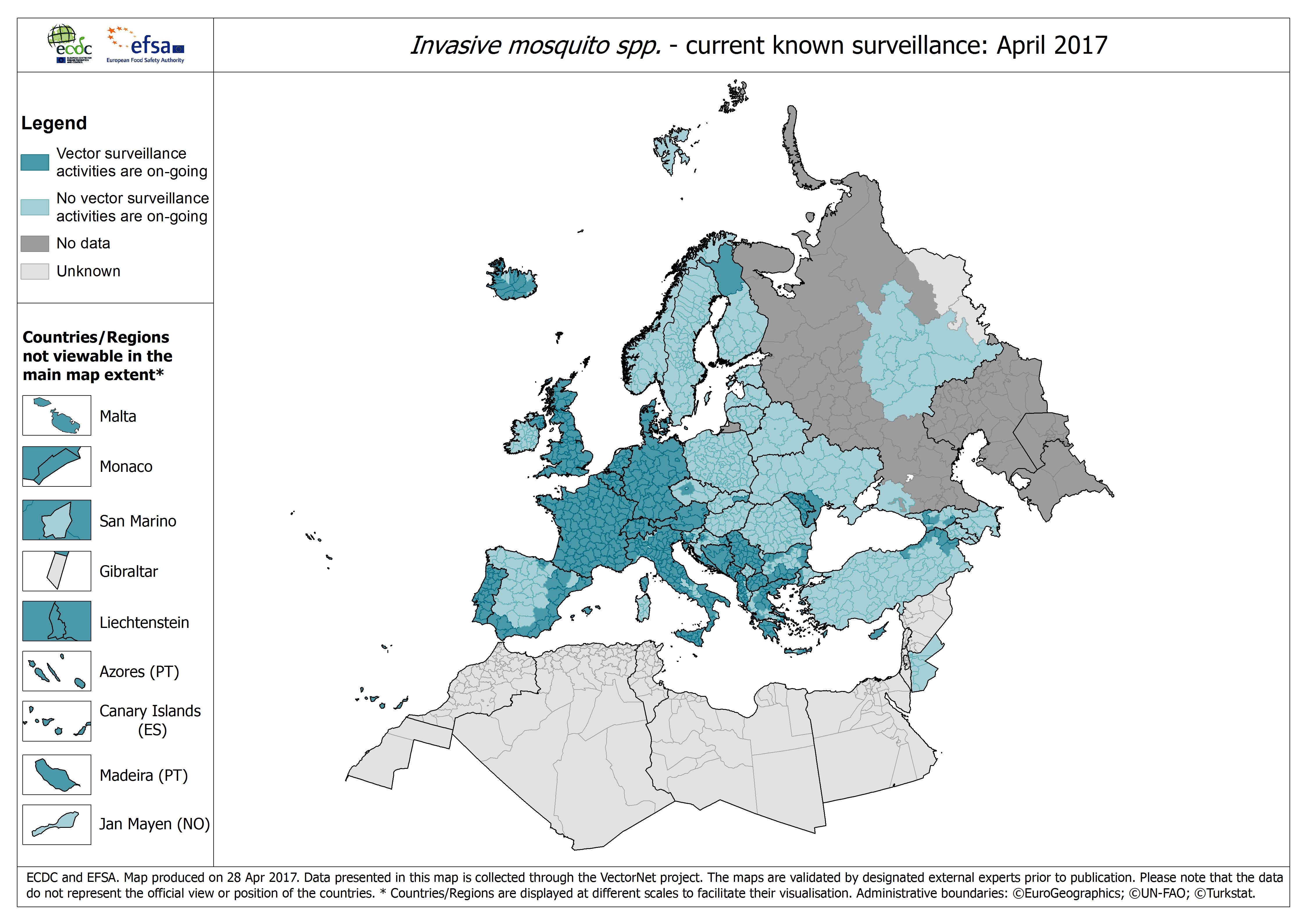 Invasive Mosquitoes Surveillance Map In Europe, April 4504x3180 Invasive Mosquitoes Surveillance Map In Europe, April