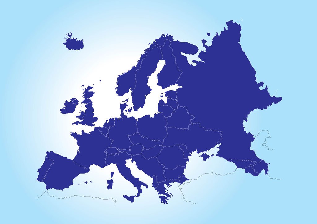 Map Of Europe Vector Art Graphics 1024x726 Map Of Europe Vector Art Graphics