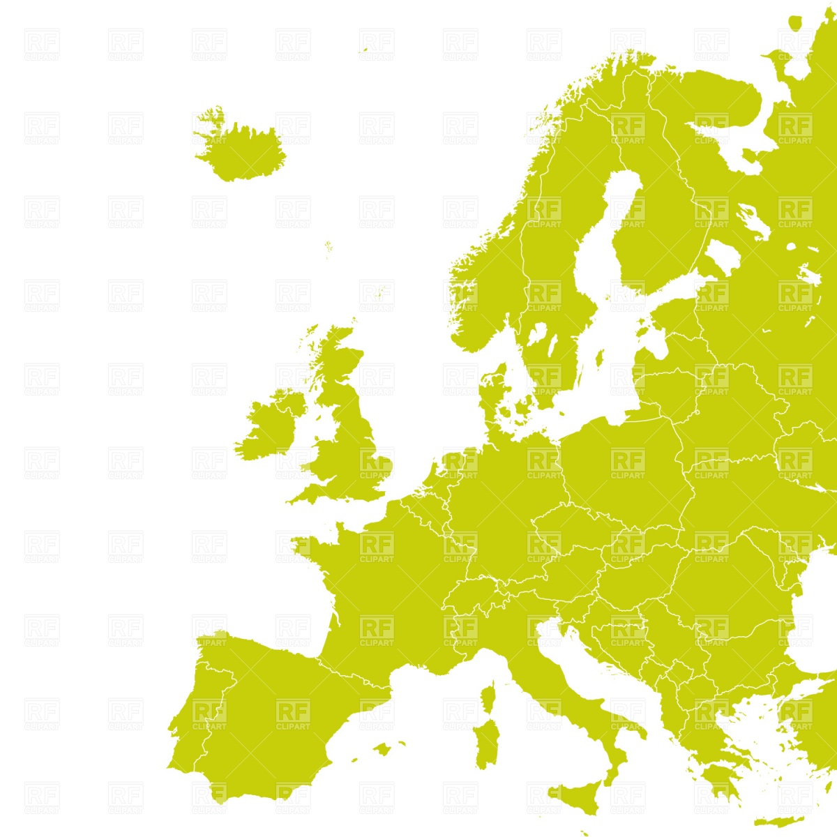 Map Of Europe With Borders Vector Image Of Signs, Symbols, Maps 1200x1200 Map Of Europe With Borders Vector Image Of Signs, Symbols, Maps