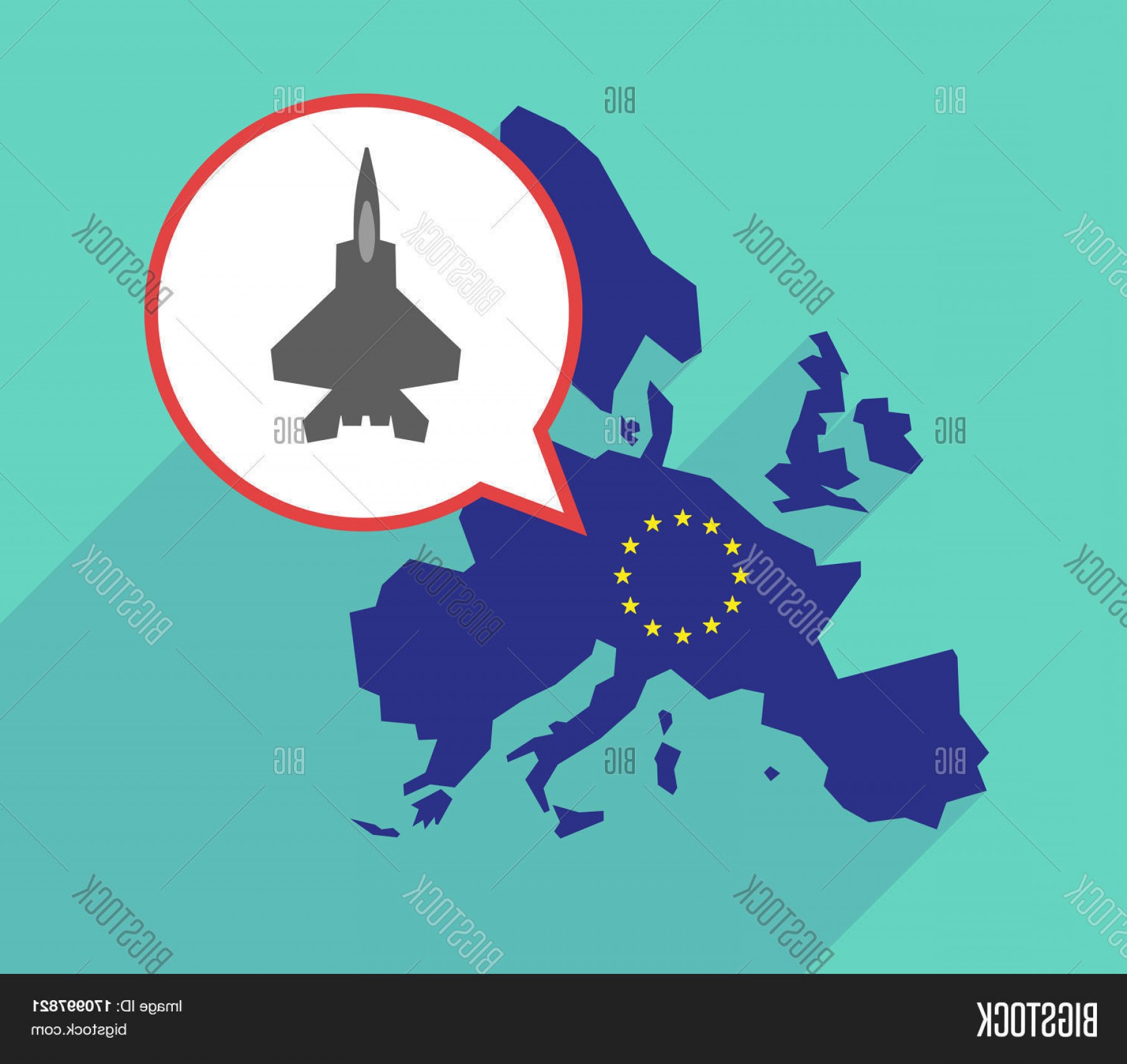 Stock Vector Long Shadow Eu Map With A Combat Plane Studiogrfx 1800x1700 Stock Vector Long Shadow Eu Map With A Combat Plane Studiogrfx