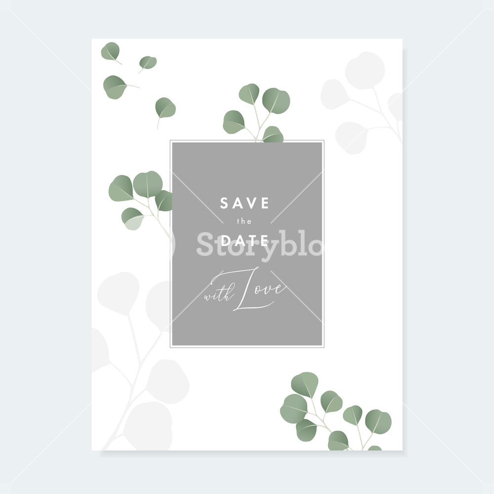 1000x1000 Floral Wedding Invitation, Greeting Card With Green Silver Dollar