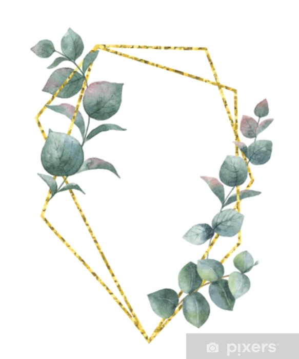 583x700 Watercolor Vector Composition From The Branches Of Eucalyptus