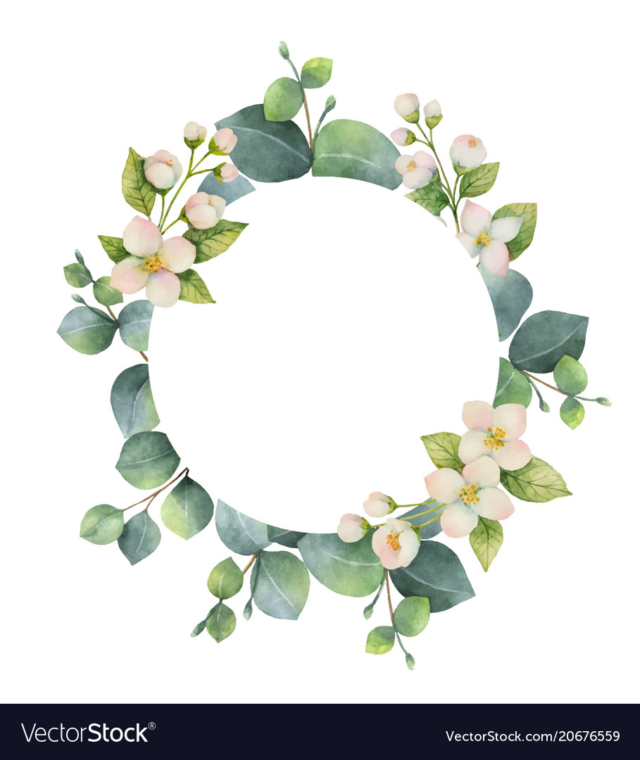 909x1080 Eucalyptus Wreath Clipart