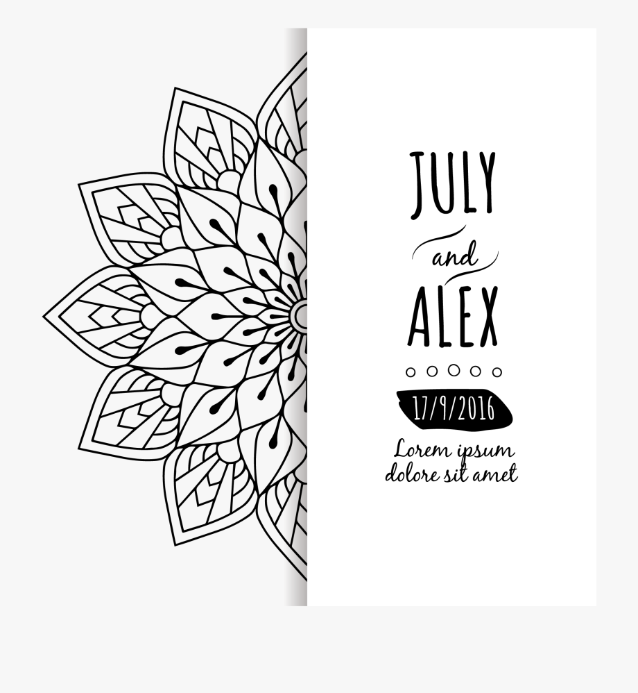 920x998 Flower Wedding Euclidean Vector Invitation Mandala