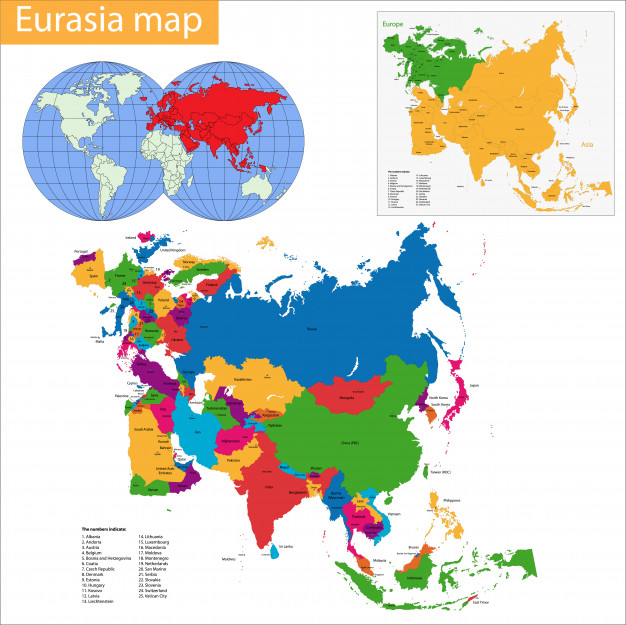 626x625 Eurasia Map Vector Premium Download