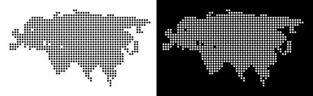 450x139 Vector Rhombus Pixel Eurasia Map Abstract Geographical Maps