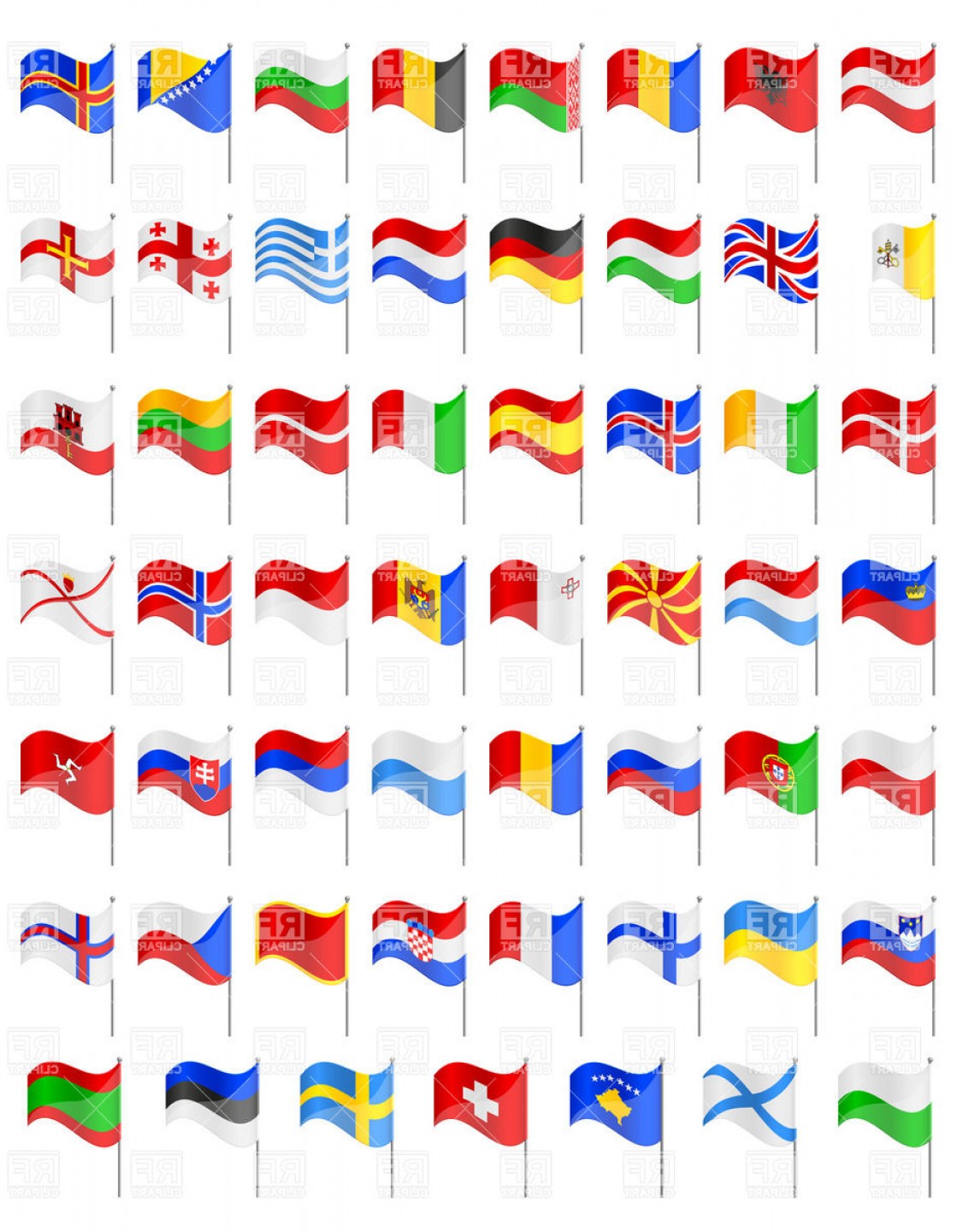 1119x1440 Flags Of Countries Of Europe And European Union Vector Clipart