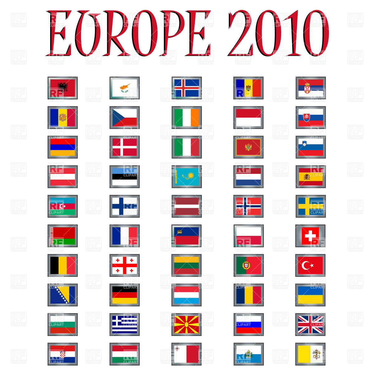 1200x1200 Flags Of Europe And Asia Vector Image Of Signs, Symbols, Maps