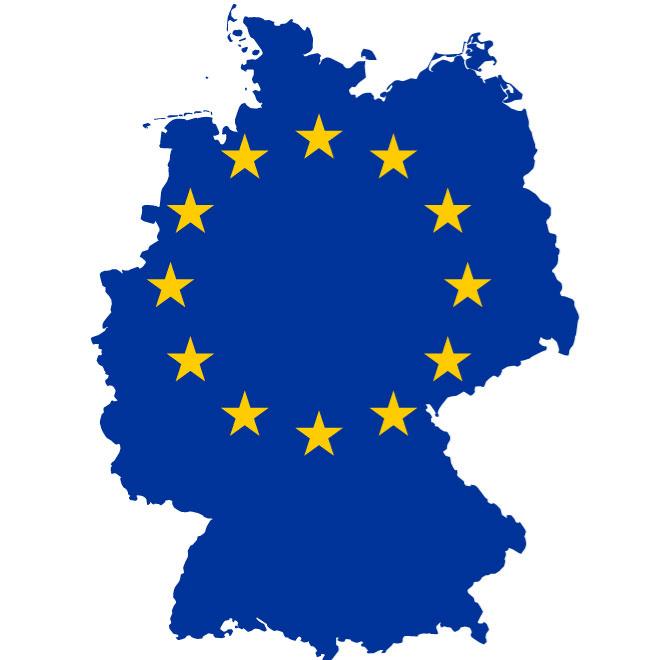 660x660 Germany With Eu Flag Vector