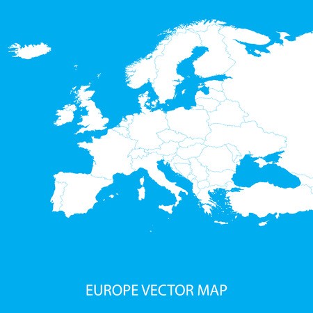 450x450 Europe Vector Map Royalty Free Vector Graphics