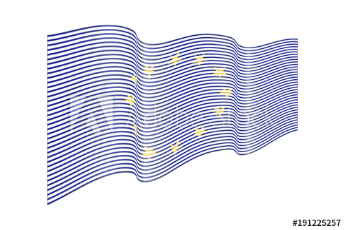 500x334 European Union Flag Vector On White Background Wave Stripes Eu
