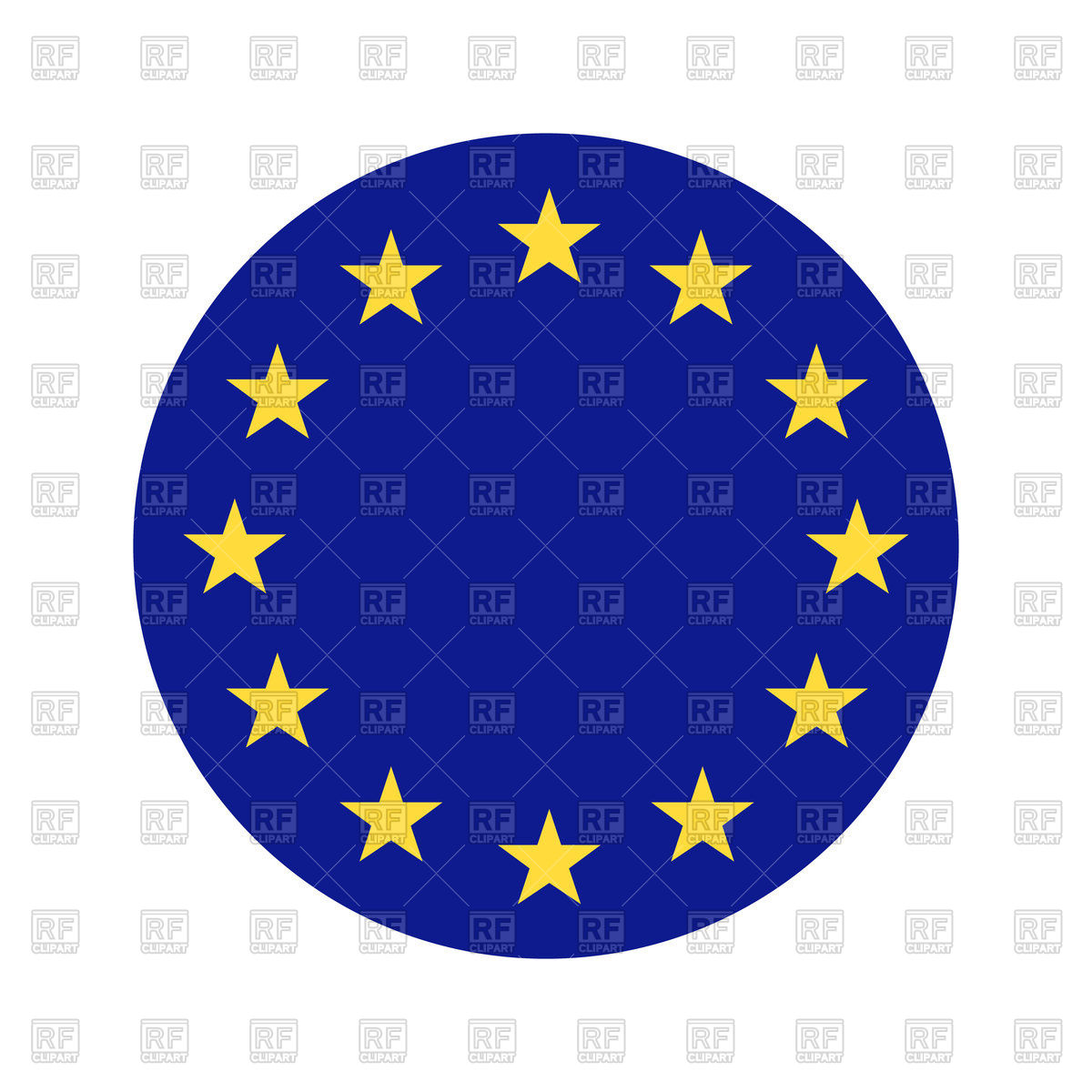 1200x1200 European Union Circle Flag Vector Image Of Signs, Symbols, Maps