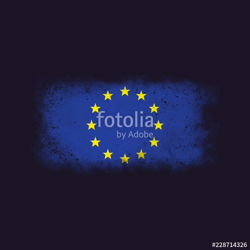500x500 Grunge European Union Flag Vector Flag Of Europe Stock Image