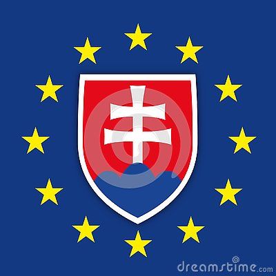 400x400 Slovakia Coat Of Arms On The European Union Flag, Vector