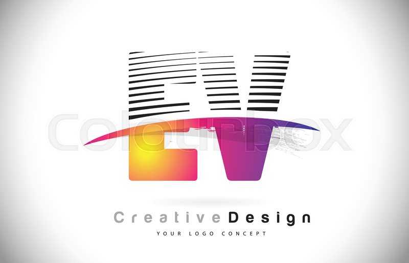 800x515 Ev E V Letter Logo Design With Stock Vector Colourbox