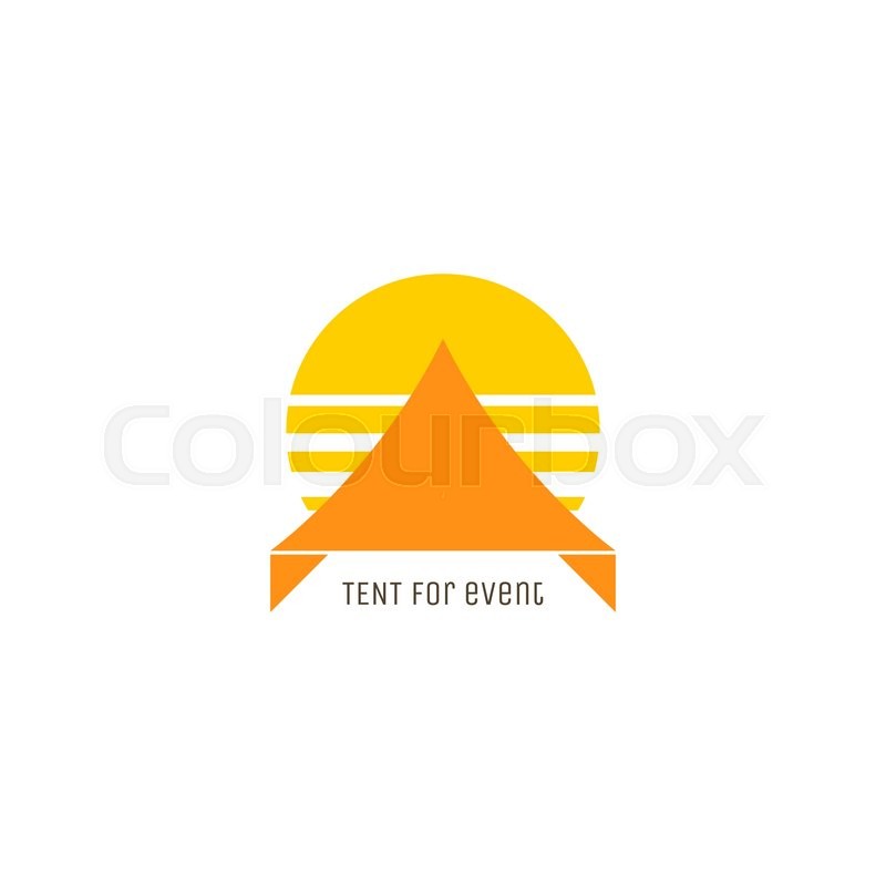 800x800 Event Tent Logo Concept Tent Or Stock Vector Colourbox