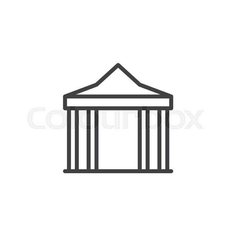 800x800 Event Tent Outline Icon Linear Style Stock Vector Colourbox