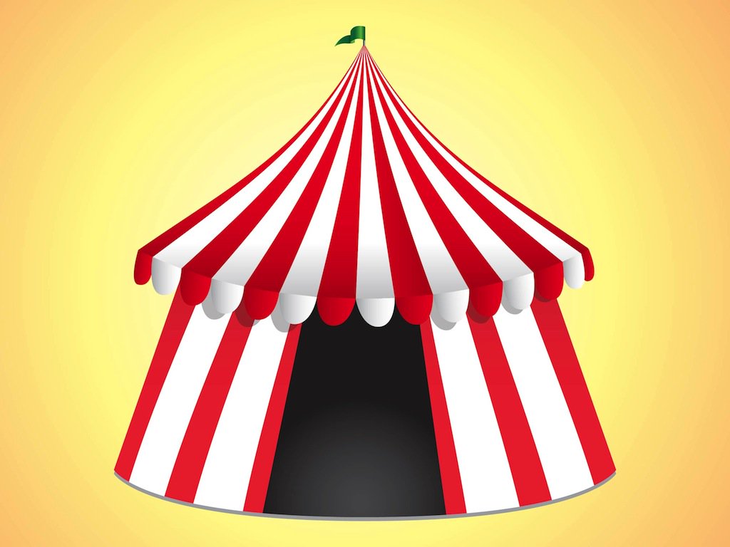 1024x768 Circus Tent Vector Art Graphics