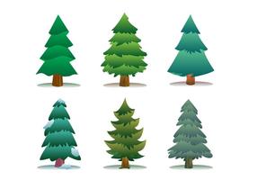 286x200 Evergreen Trees Free Vector Art