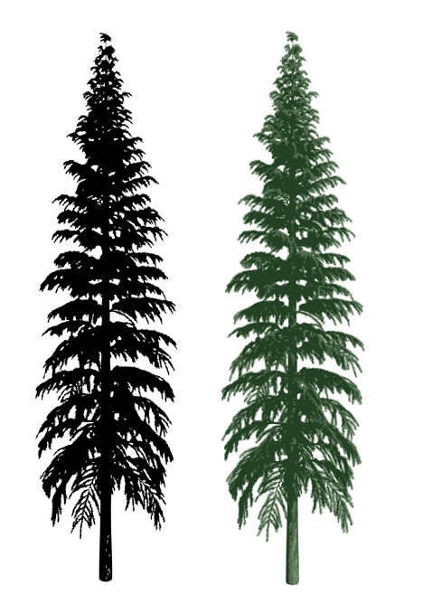 468x667 Sillhouette And Realistic Tree Clip Arts, Free Clip Art