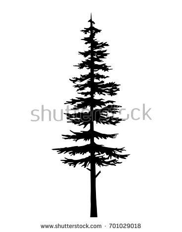 368x470 Tree Silhouette Pine