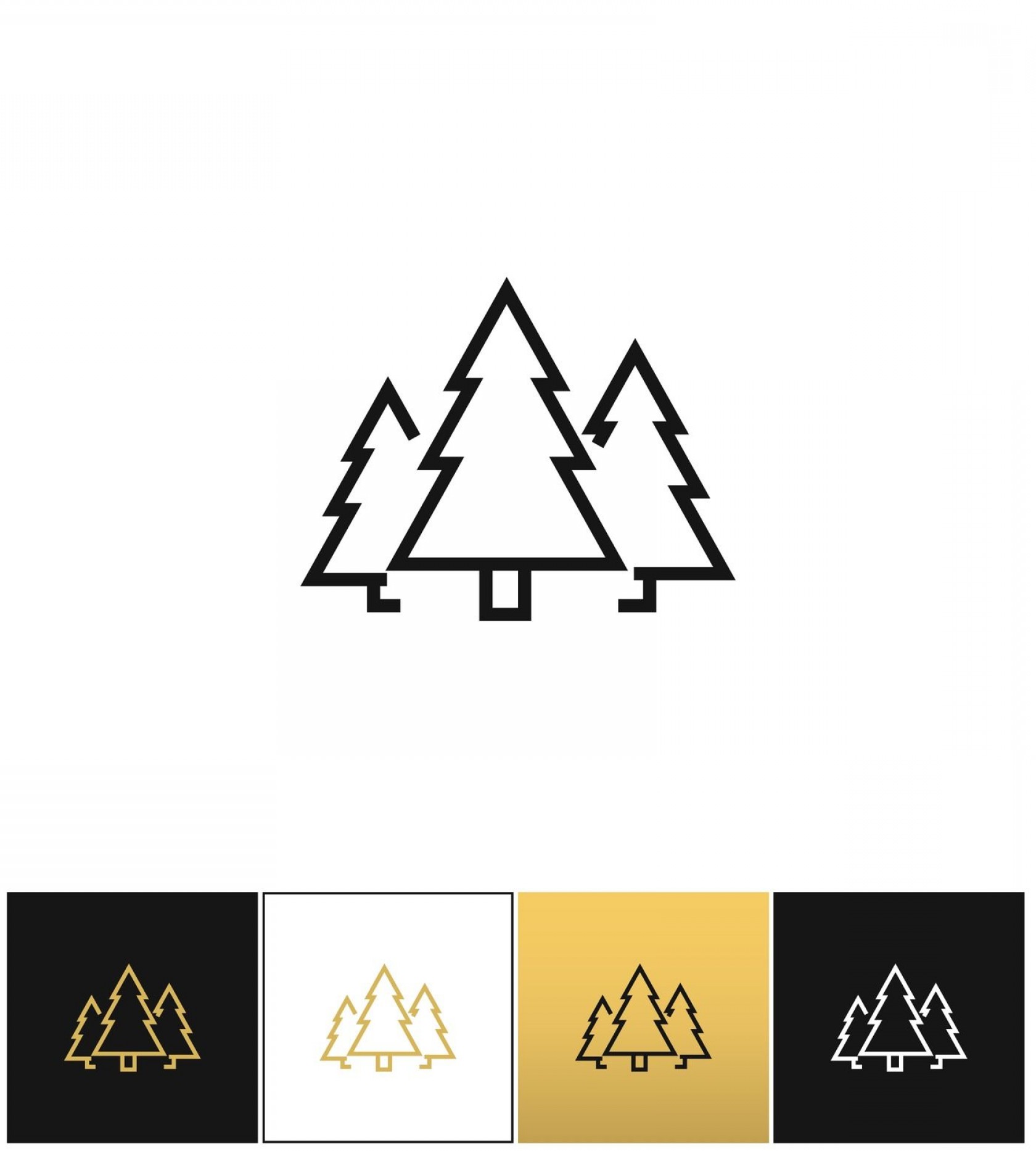 1680x1866 Forest Symbol Or Evergreen Trees Vector Icon Newwaysys
