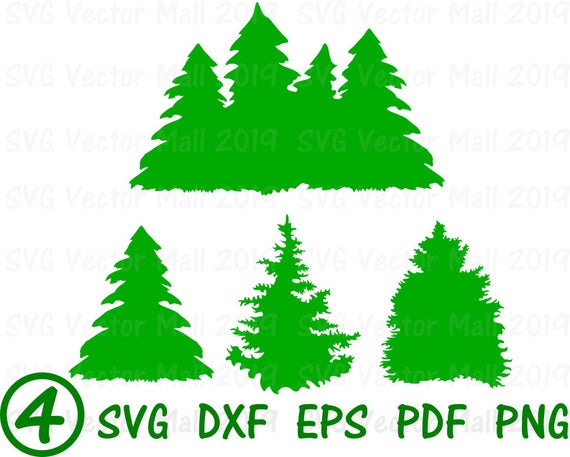 570x457 Trees Evergreen Trees Pine Tree Vector Evergreen Etsy