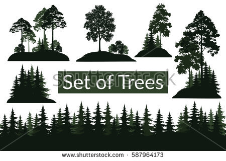 450x320 Huge Collection Of 'evergreen Trees Silhouette' Download More