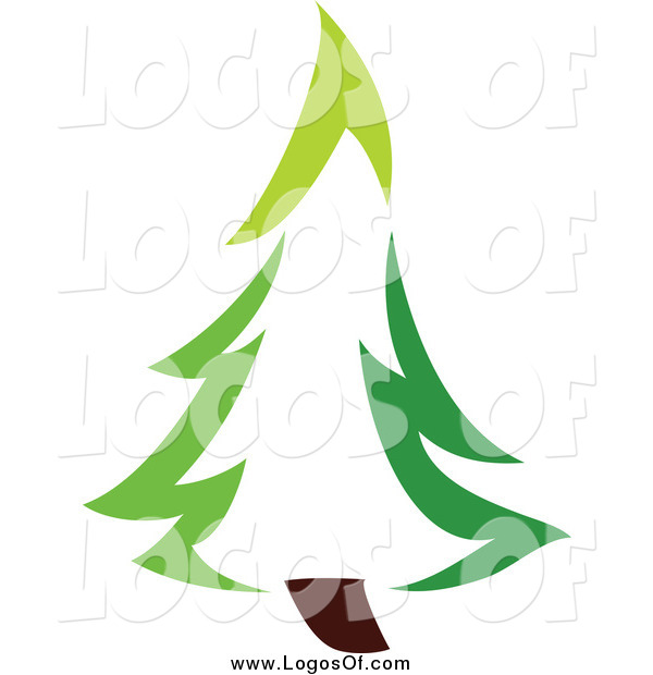 600x620 Vector Clipart Of A Green Evergreen Tree Logo