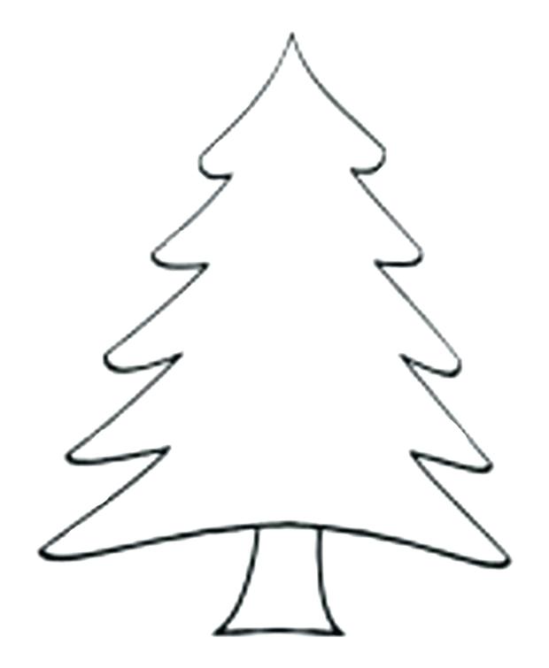 620x755 Cartoon Vector Outline Illustration Fir Tree Stock Royalty