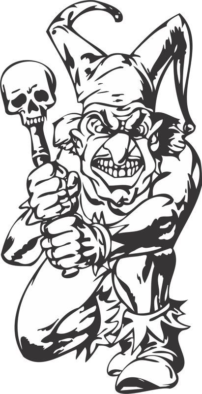 411x800 Bad Guy, Evil Clown Vector Art Free Vector Cdr Download