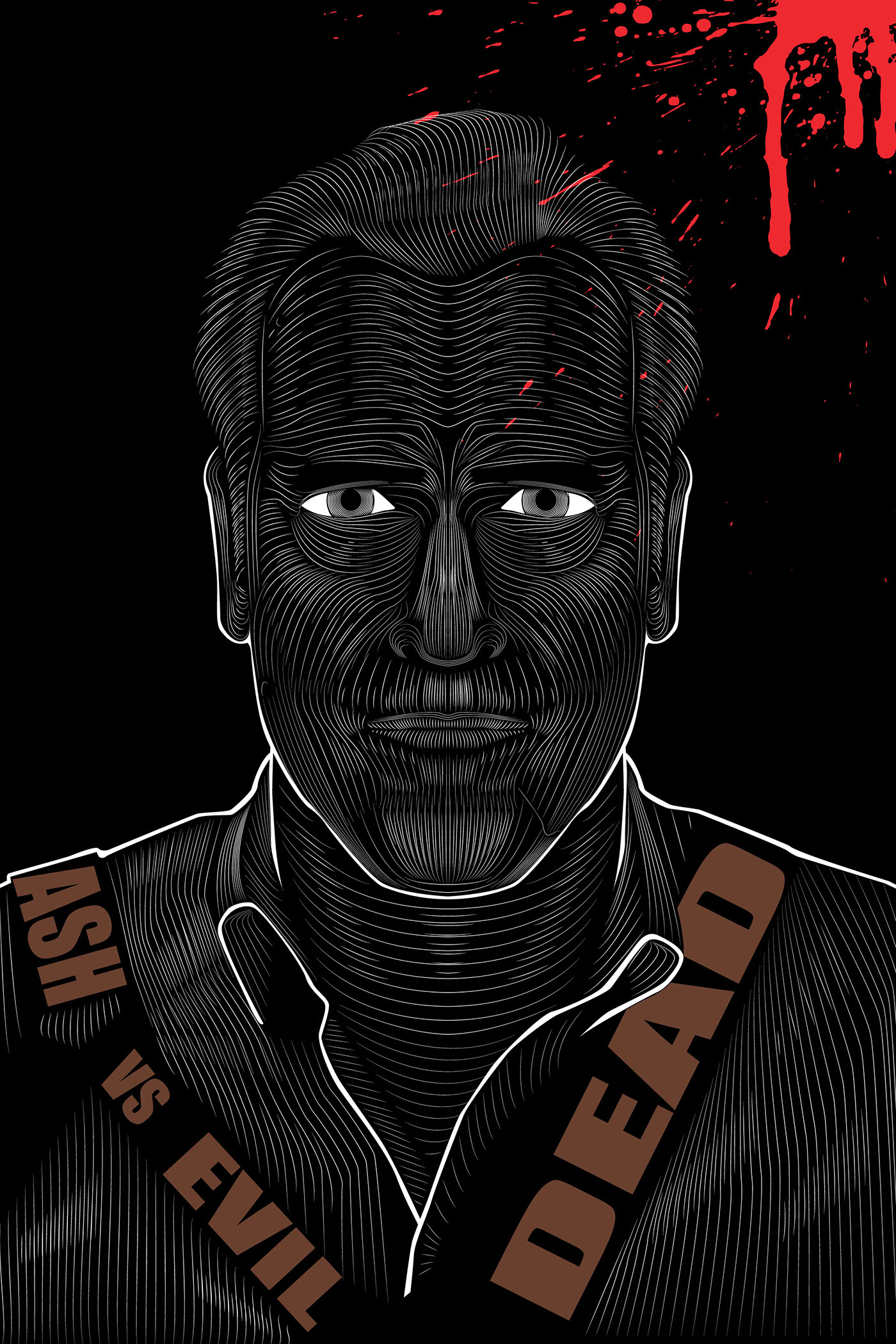Ash Vs Evil Dead Vector Poster On Behance 1400x2100 Ash Vs Evil Dead Vector Poster On Behance
