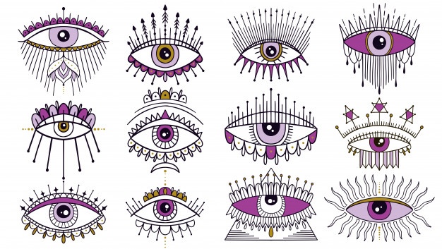 626x353 Evil Seeing Eye Symbol Set Vector Premium Download