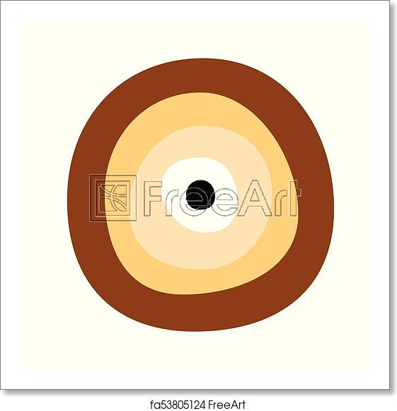 561x581 Free Art Print Of Greek Evil Eye Vector In Brown Colors Greek