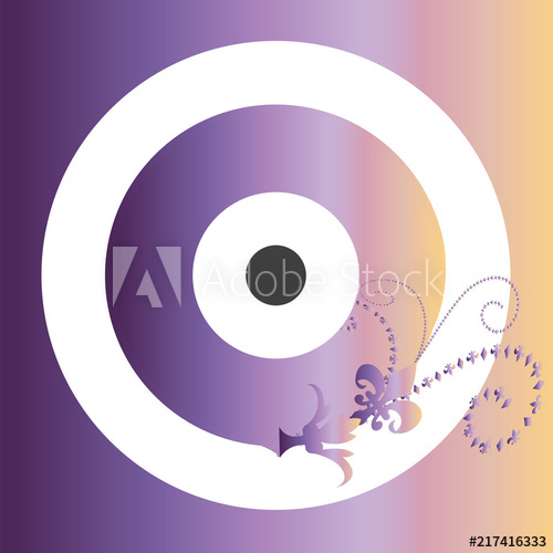 500x500 Artistic Evil Eye Vector In Purple Colors