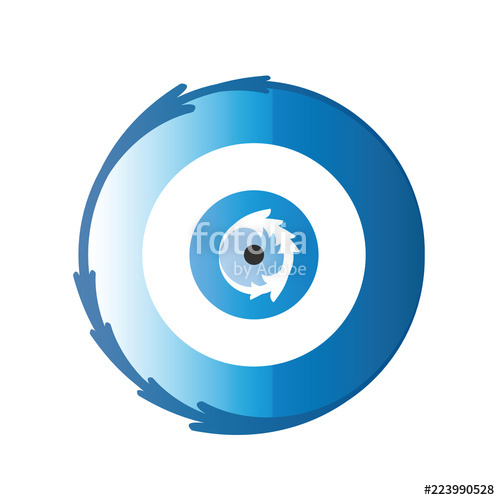 500x500 Artistic Greek Blue Evil Eye Vector Illustration Isolated On White