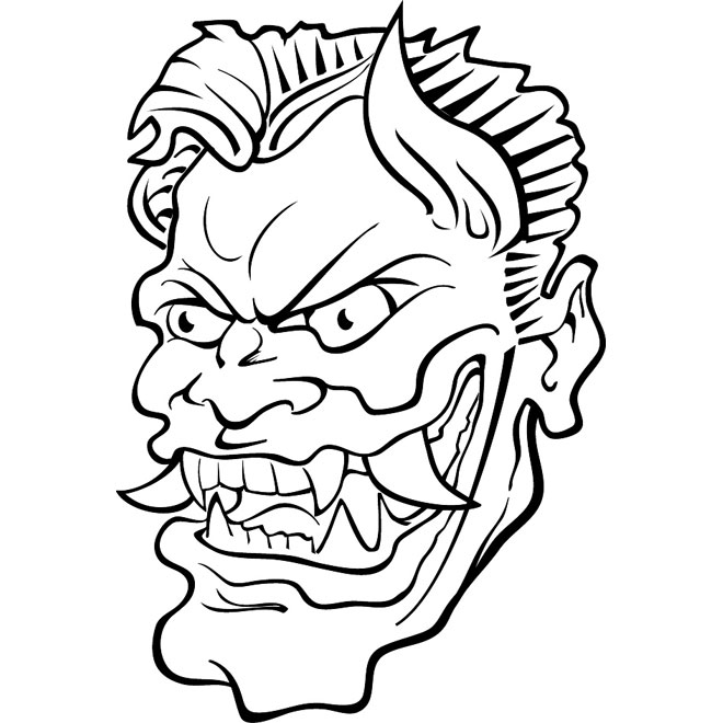 660x660 Evil Face Clip Art Free Vector