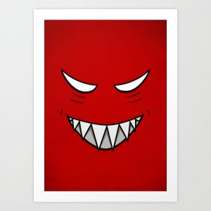 300x300 Evil Grin Cartoon Face Vector Illustration