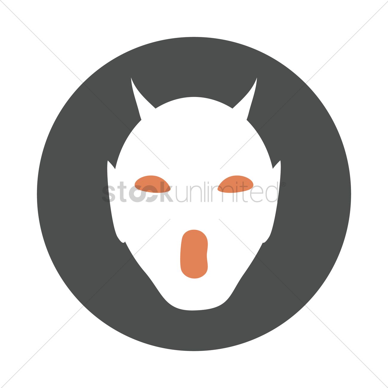 1300x1300 Free An Evil Face Vector Image