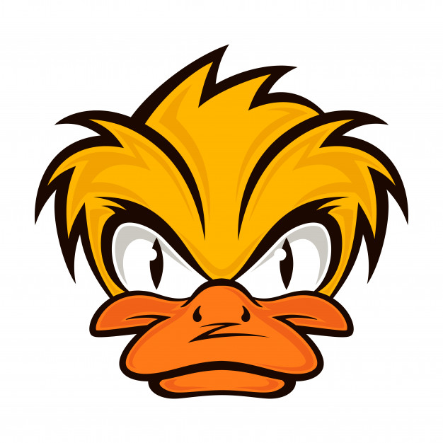 626x626 Cartoon Evil Face Duck Vector Premium Download