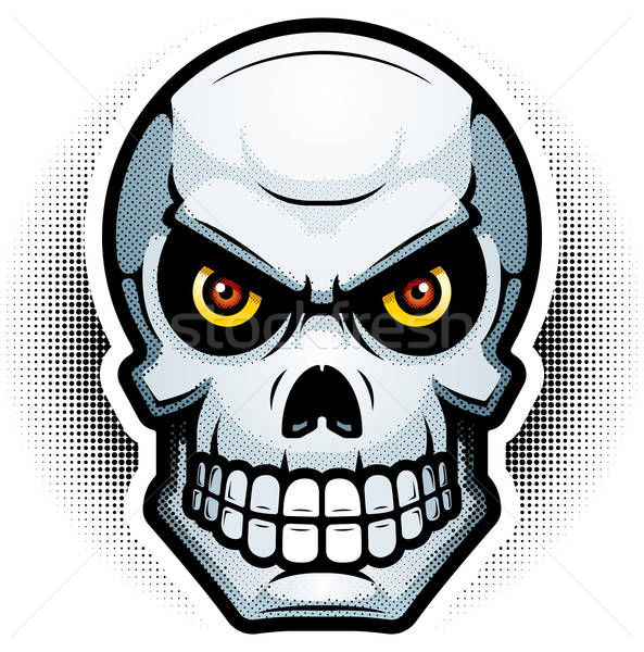 593x600 Evil Skull Illustration Vector Illustration Cory Thoman