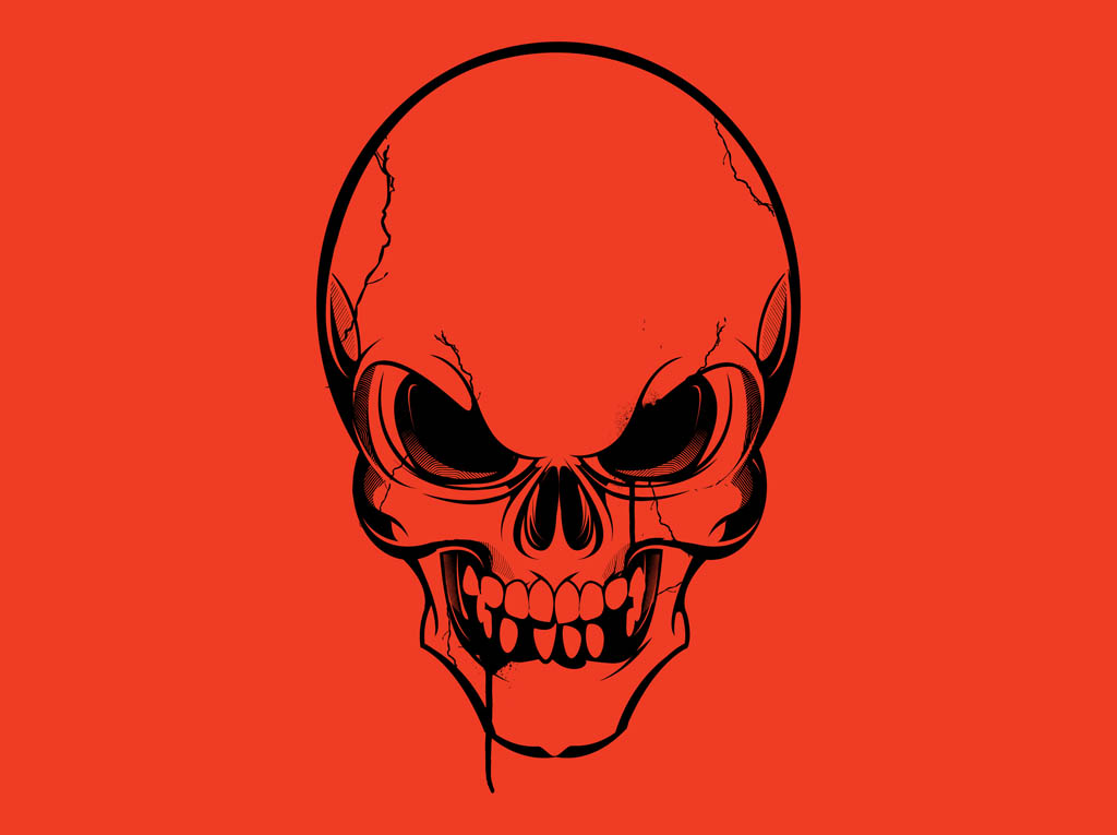 1024x765 Evil Skull Vector Art Graphics