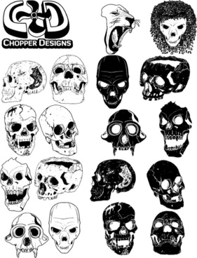 281x368 Evil Skull Set Free Vector Download
