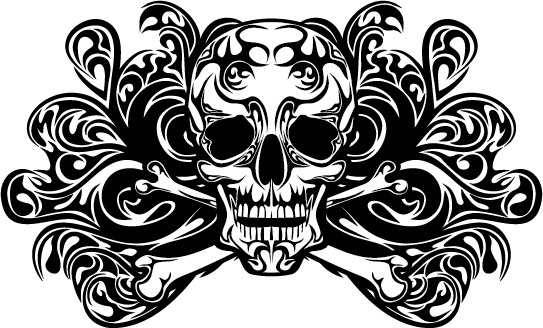 543x328 Evil Skull Tattoo Sketch Pictures Free Vector Download