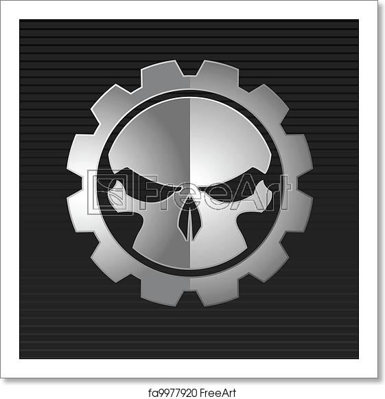 561x581 Free Art Print Of Vector Illustration Of Evil Skull Vector