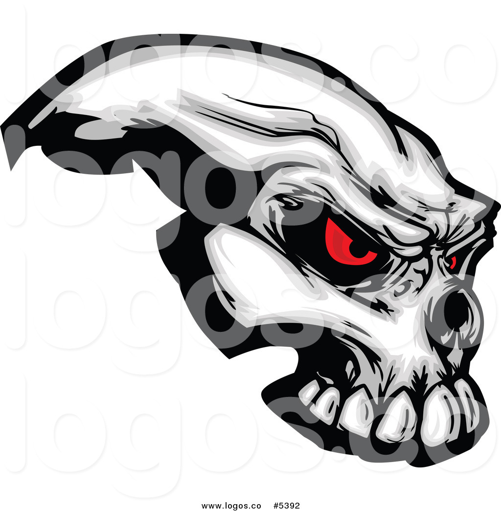 1024x1044 Royalty Free Vector Of A Logo Of An Evil Skull With Red Eyes