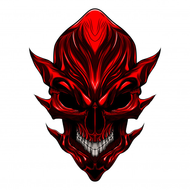 626x626 Devil Evil Skull Vector Premium Download