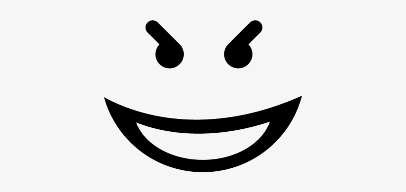 820x389 Evil Smile Square Emoticon Face Vector