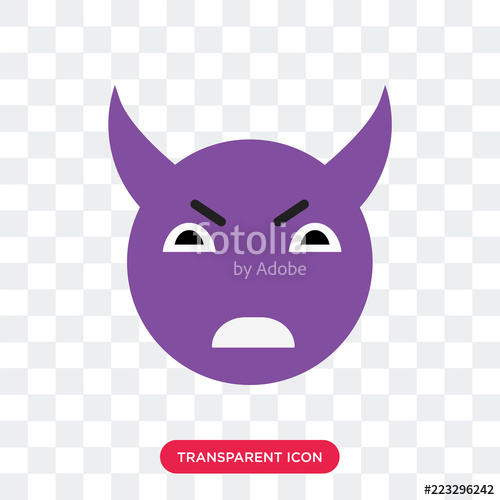 500x500 Evil Smile Vector Icon Isolated On Transparent Background, Evil
