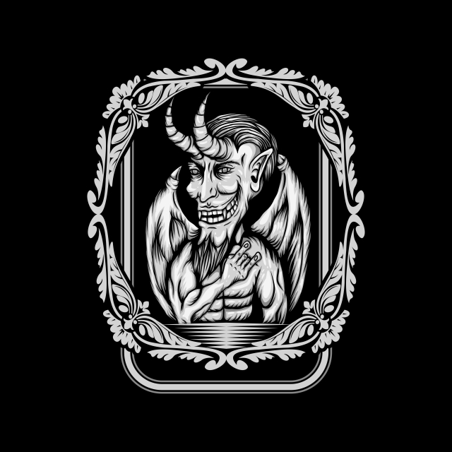 640x640 Evil Vector Illustration, Ancient, Animal, Antique Png And Vector